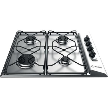 GRADE A2 - Indesit PAA642IXI Aria 60cm Four Burner Gas Hob Inox