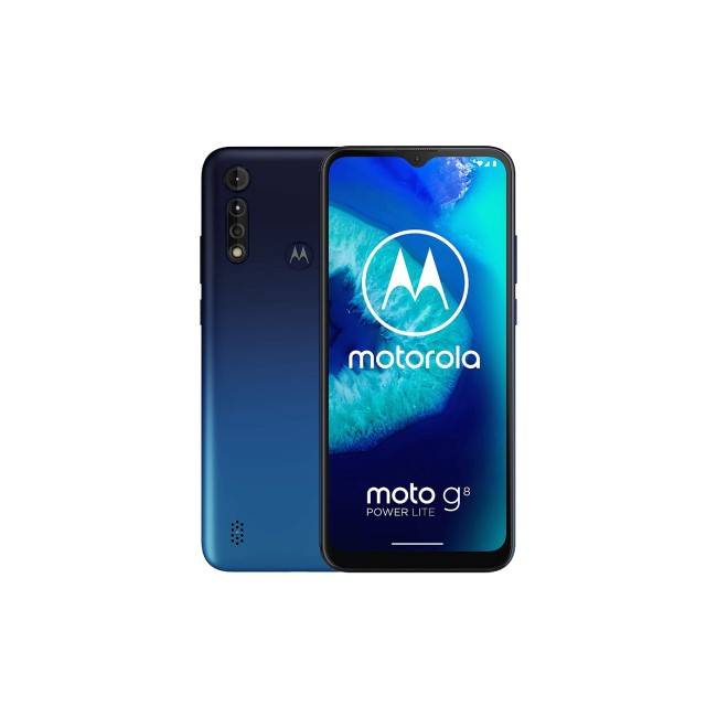 Refurbished Motorola Moto G8 Power Lite Royal Blue 6.5" 64GB 4G Dual SIM Unlocked & SIM Free Smartphone