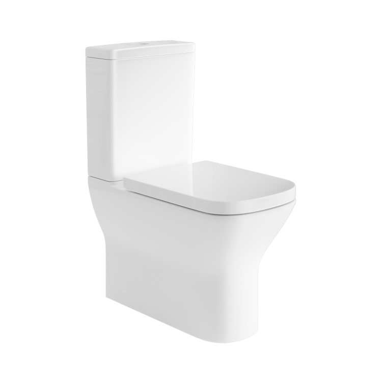 Close Coupled Rimless Closed Back Toilet with Soft Close Seat - Palma 