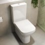 GRADE A1 - Close Coupled Rimless Closed Back Toilet with Soft Close Seat - Palma