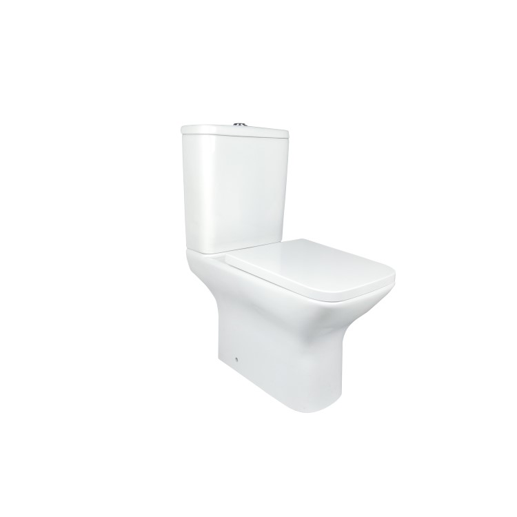Close Coupled Rimless Open Back Toilet with Soft Close Seat - Palma 