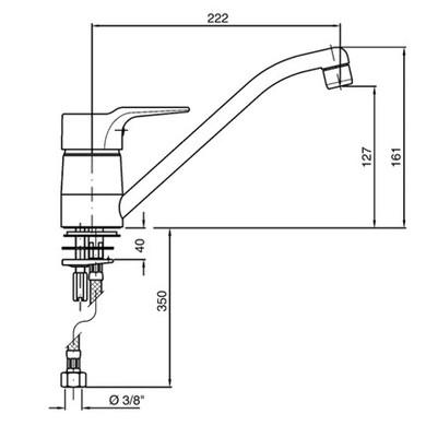 Smeg PALERMO Single Lever Mixer Tap
