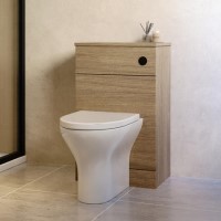 Oak 500mm Back to Wall Toilet Unit Only - Palma