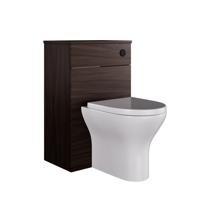 Walnut 500mm Back to Wall Toilet Unit Only - Palma