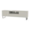 Wide Beige Gloss TV Stand with Storage - TV&#39;s up to 77&quot; - Paloma