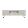 Wide Beige Gloss TV Stand with Storage - TV&#39;s up to 77&quot; - Paloma