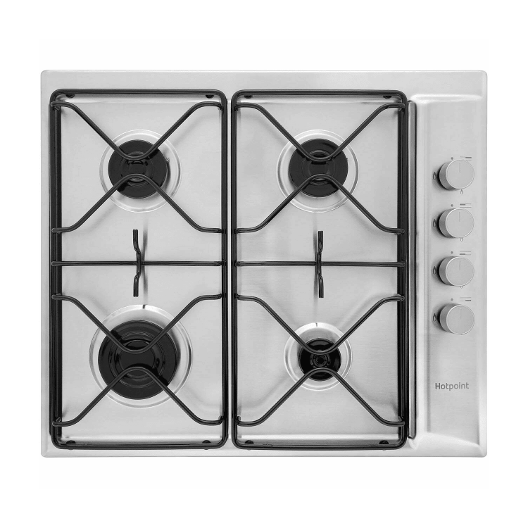 Refurbished Hotpoint PAN642IXH 58cm 4 Burner Gas Hob Stainless Steel