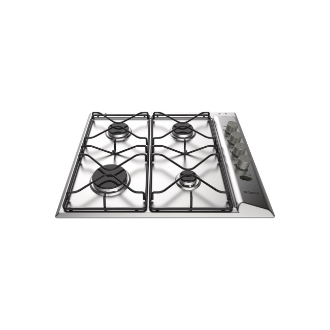 GRADE A1 - Hotpoint PAN642IXH 58cm Four Burner Gas Hob Stainless Steel