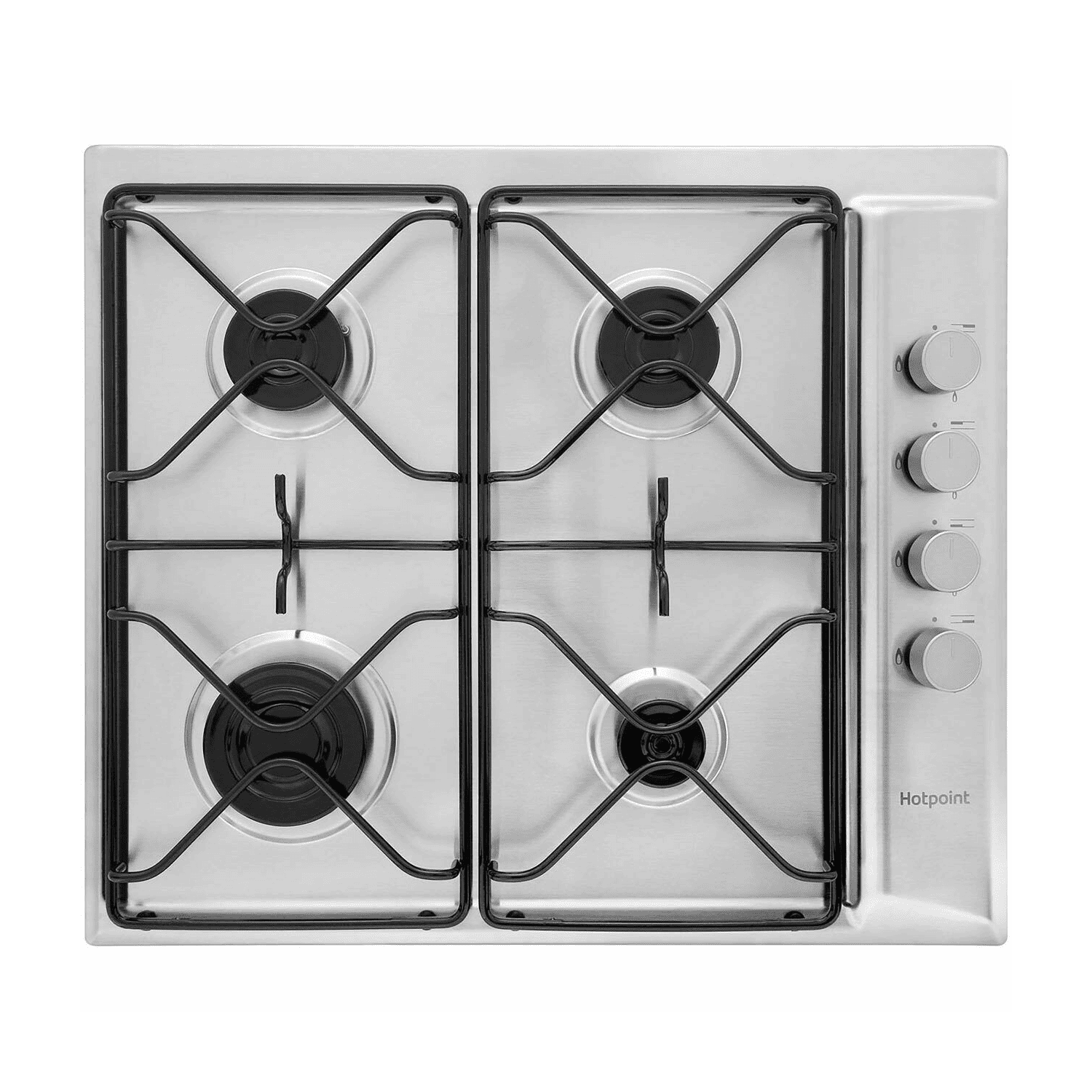 Hotpoint 58cm 4 Burner Gas Hob Stainless Steel PAN642IXH