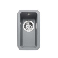 Rangemaster Paragon Single Bowl Undermount Granite Dove Grey Compact Sink