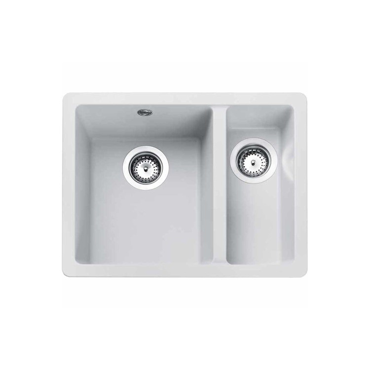 GRADE A1 - Rangemaster PAR3115CW Paragon Igneous Undermount 1.5 Bowl Composite Sink - Crystal White