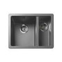 1.5 Bowl Undermount Grey Granite Kitchen Sink with Righthand Drainer - Rangemaster Paragon