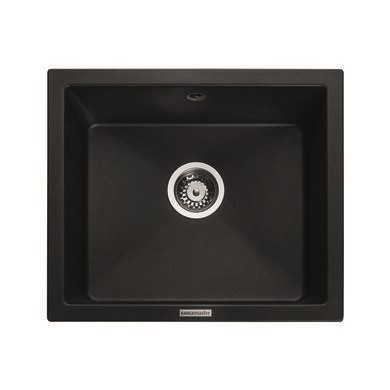 Single Bowl Undermount Black Granite Kitchen Sink - Rangemaster Paragon