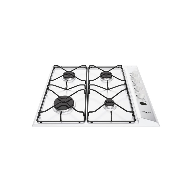 GRADE A2 - Hotpoint PAS642HWH 58cm Four Burner Gas Hob White