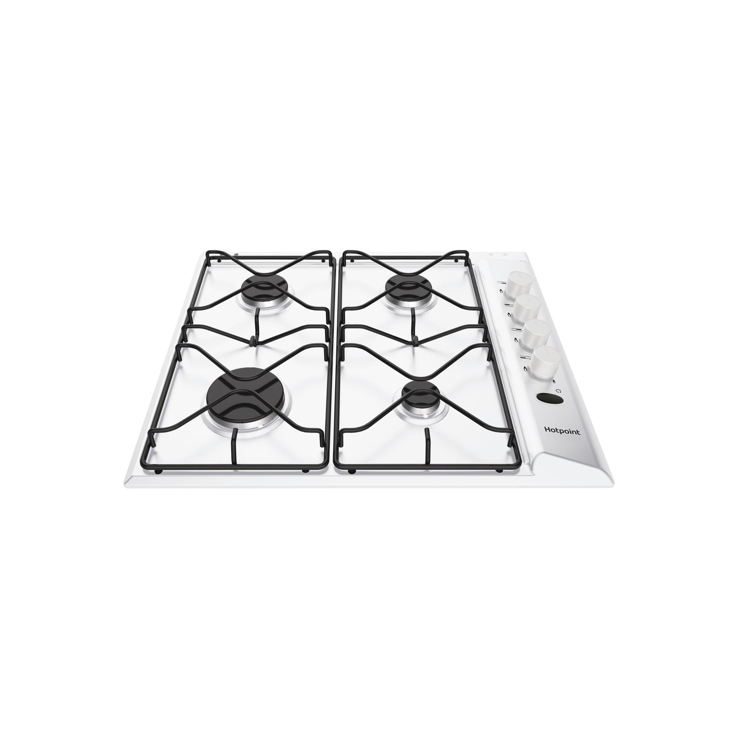 Refurbished Hotpoint PAS642HWH 58cm 4 Burner Gas Hob White