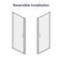 800mm Brushed Brass Hinged Shower Door 8mm Glass - Pavo