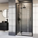 PAVHGMB1000 1000mm Black Hinged Shower Door 8mm Glass - Pavo