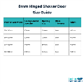 1000mm Black Hinged Shower Door 8mm Glass - Pavo