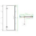 1000mm Black Hinged Shower Door 8mm Glass - Pavo
