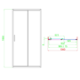 1000mm Brushed Brass Sliding Shower Door 8mm Glass - Pavo