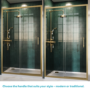 1200mm Brushed Brass Sliding Shower Door 8mm Glass - Pavo
