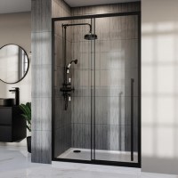Black 8mm Sliding Shower Door Extended Handle 1200mm - Pavo