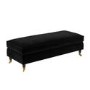 ALMOST PERFECT - Black Velvet Long Footstool - Payton