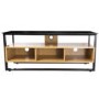 Proper TV Floor Stand Contemporary Design Tempered Glass and Wood