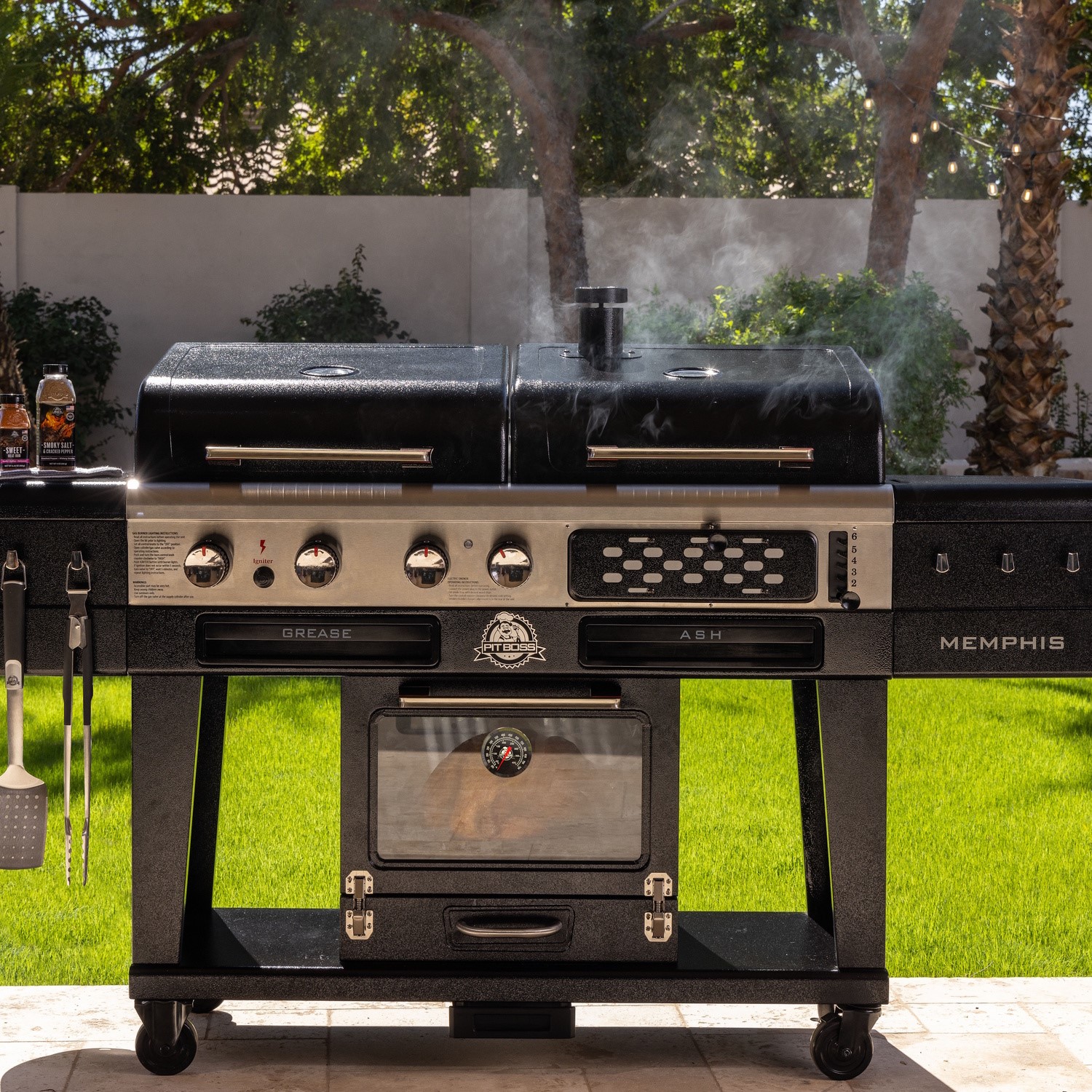 Pit Boss Memphis 2.0 Ultimate Gas and Charcoal Combo BBQ Grill with Smoker - PBMEMU2 Pit Boss Memphis 2.0 Ultimate Gas and Charcoal Combo BBQ Grill with Smoker - PBMEMU2