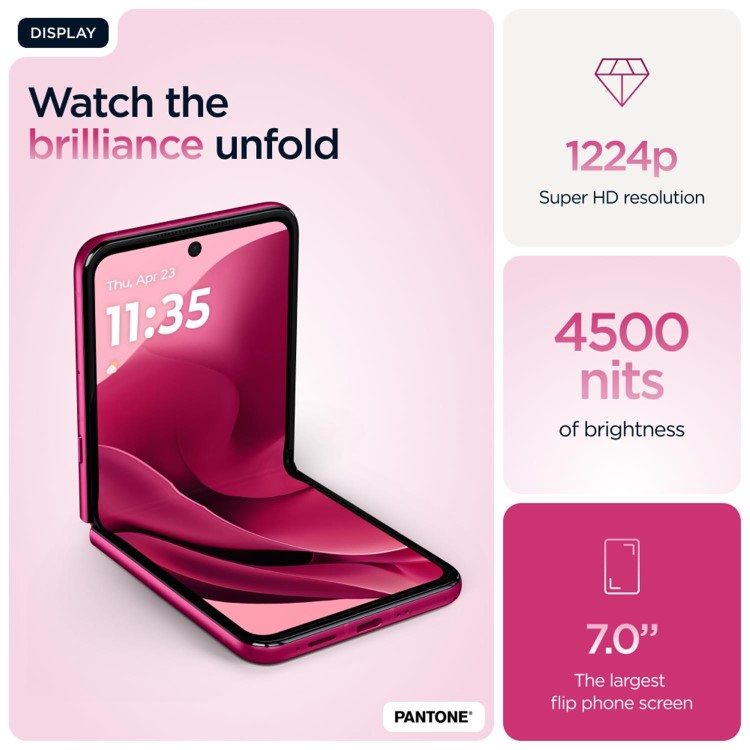 Motorola Razr 60 Ultra Pantone Cabaret 7" 512GB 5G Unlocked & SIM Free Smartphone