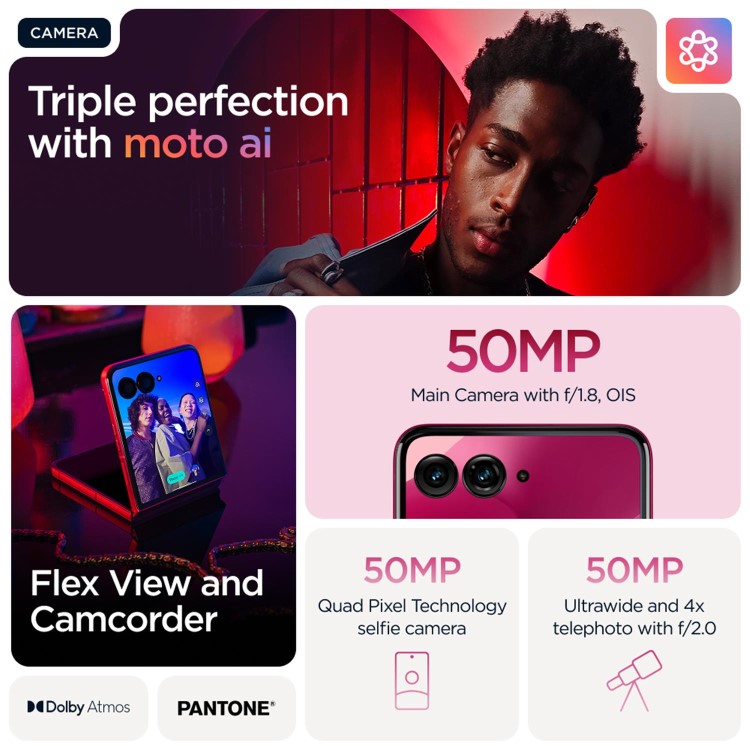 Motorola Razr 60 Ultra Pantone Cabaret 7" 512GB 5G Unlocked & SIM Free Smartphone