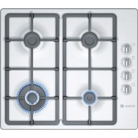 Bosch PBH615B90E Classixx 58cm Four Burner Gas Hob - Stainless Steel