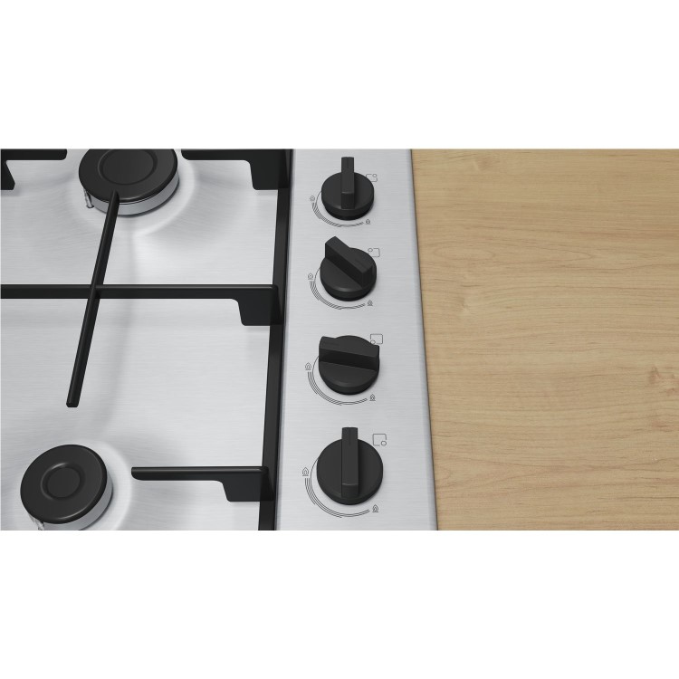 Bosch Series 2 60cm 4 Burner Gas Hob - Stainless Steel