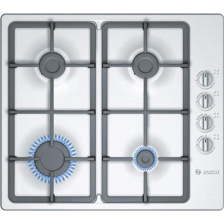 Bosch PBP615B90E Classixx 4 Burner 60cm Gas Hob Brushed Steel