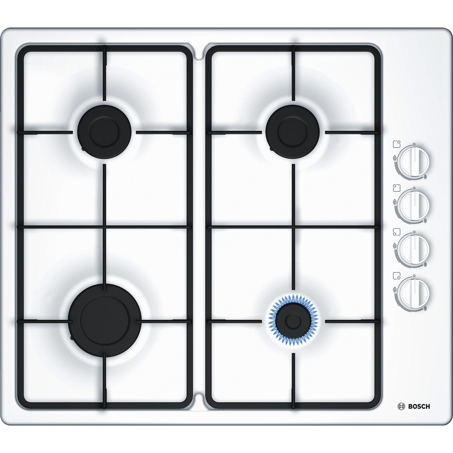 Refurbished Bosch Serie 2 PBP6B2B60 58cm 4 Burner Gas Hob White