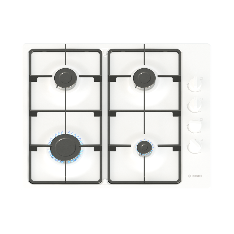 Refurbished Bosch Series 2 60cm 4 Burner Gas Hob - White