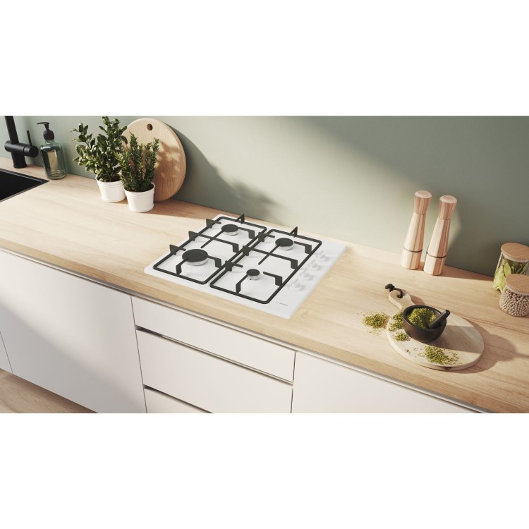 Refurbished Bosch Series 2 60cm 4 Burner Gas Hob - White
