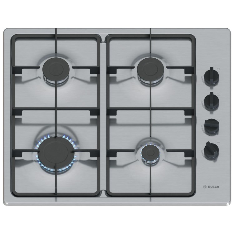 Bosch Series 2 60cm 4 Burner Gas Hob - Stainless Steel
