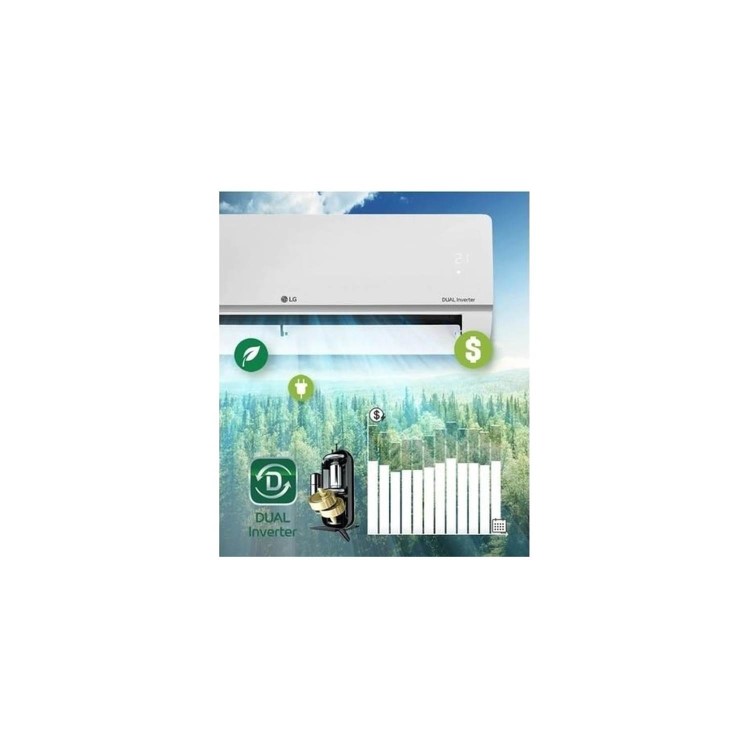 LG DualCool 18000 BTU WiFi Smart DC Inverter Wall Split Air Conditioner with Heat Pump