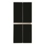 CDA PC44BL 4-door Freestanding Fridge Freezer - Black Doors
