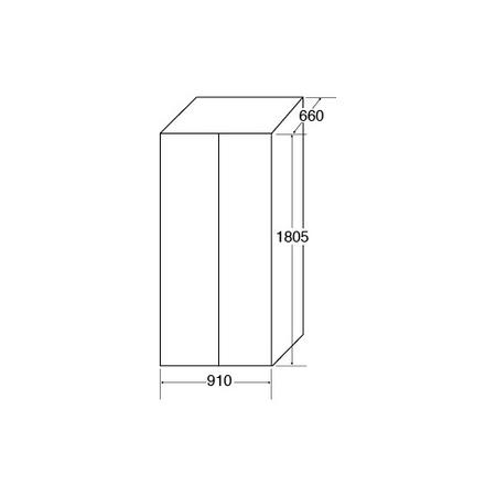 GRADE A2 - CDA PC52BL American Style Side By Side Fridge Freezer A+ Rated Black Colour