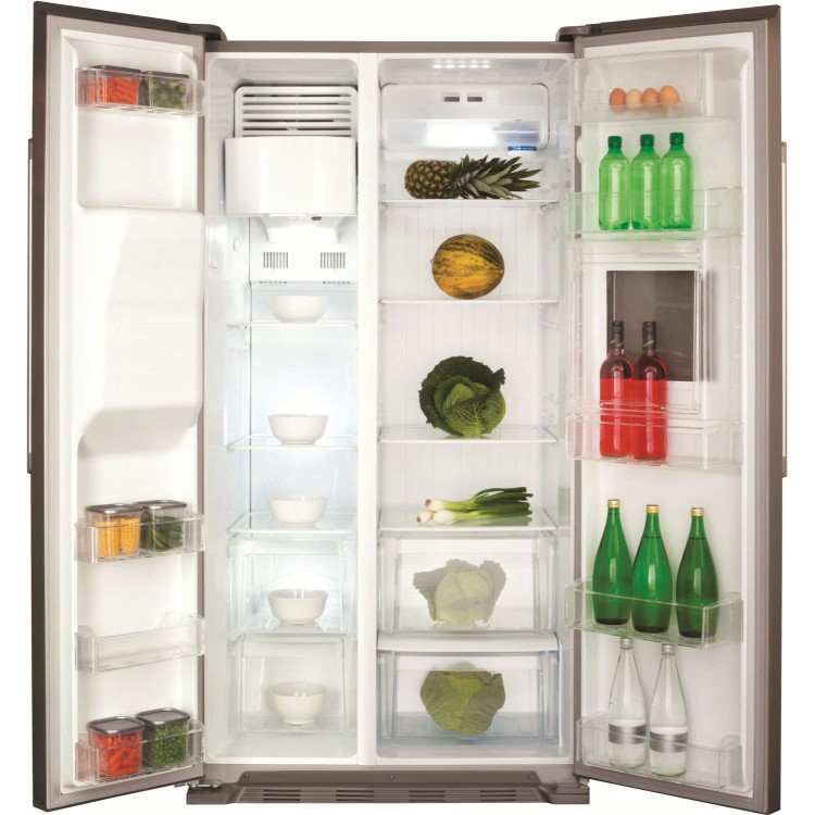 CDA PC70BL Black American Style American Fridge Freezer With Homebar