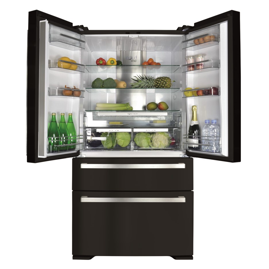 CDA PC870BL American Style French Door Fridge Freezer Black
