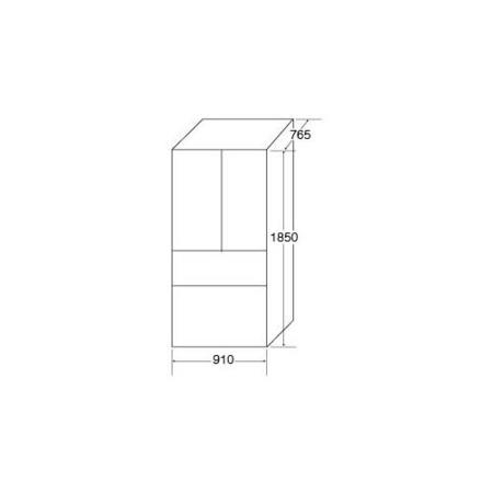 GRADE A1 - CDA PC870SS American Style 2 Door Fridge With Pullout Freezer Drawers - Stainless Colour -