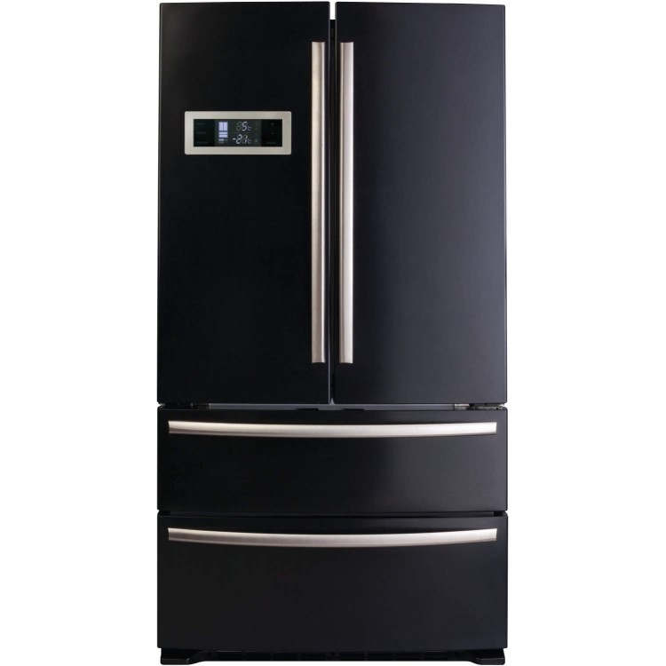 CDA PC87BL American Style Two Door Two Drawer Freestanding Fridge Freezer - Black