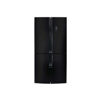 GRADE A2 - CDA PC880BL American Style Four Door Frost Free Freestanding Fridge Freezer - Black