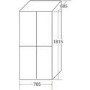GRADE A2 - CDA PC880BL American Style Four Door Frost Free Freestanding Fridge Freezer - Black