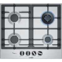 GRADE A1 - Bosch PCH6A5B90 60cm  Gas Hob in Stainless steel