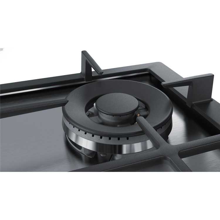 Bosch PCH6A5B90 Series 6 60cm 4 Burner Gas Hob - Stainless steel