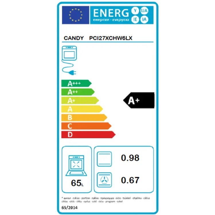 Candy PCI27XCHW6LXS Electric Single Oven and Gas Hob Pack - Stainless Steel